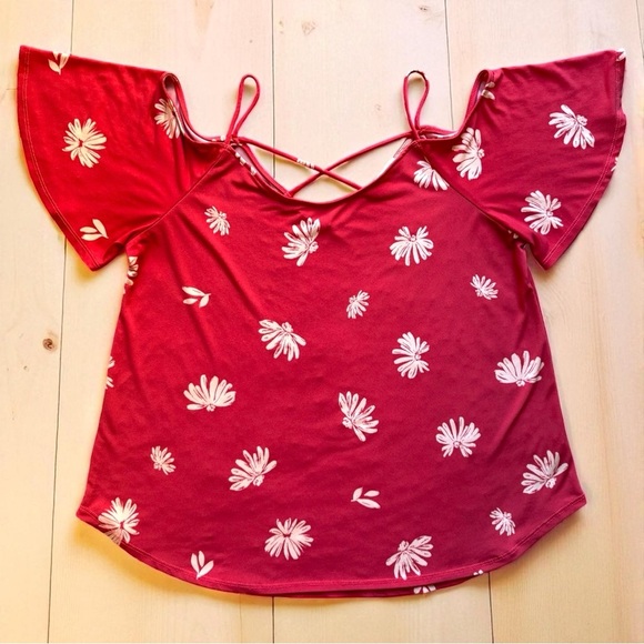 Kalieigh Coral Pink Floral Cold Shoulder Top – XL – Stitch Fix - Picture 8 of 15